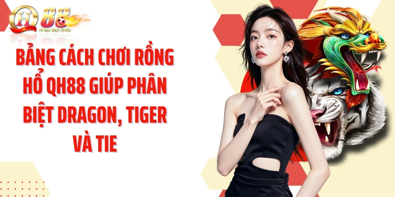 Bảng cách chơi rồng hổ QH88 giúp phân biệt Dragon, Tiger và Tie