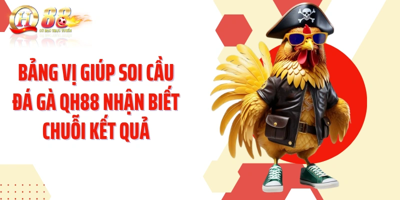 Bảng vị giúp soi cầu đá gà QH88 nhận biết chuỗi kết quả