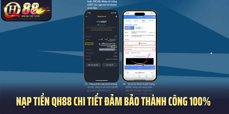 3 bước nạp tiền QH88 rõ ràng cho thành viên mới